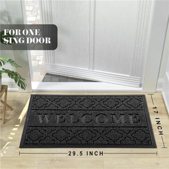 Welcome Door Mat, Heavy Duty Sturdy Front Door Mat for Home Entrance, Garage - Picture 2 of 7